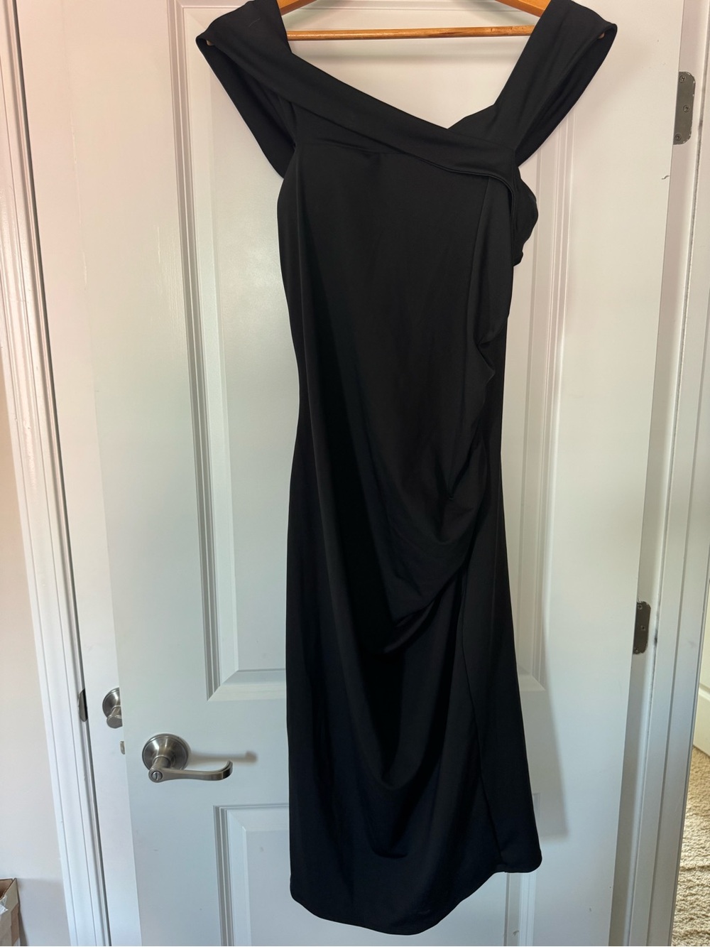 Elegant black cocktail dress sleeveless evening gown XL formal Prom party